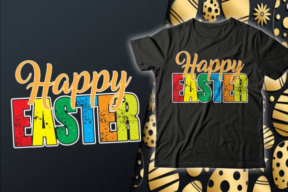 Happy Easter Typography T-Shirt Design