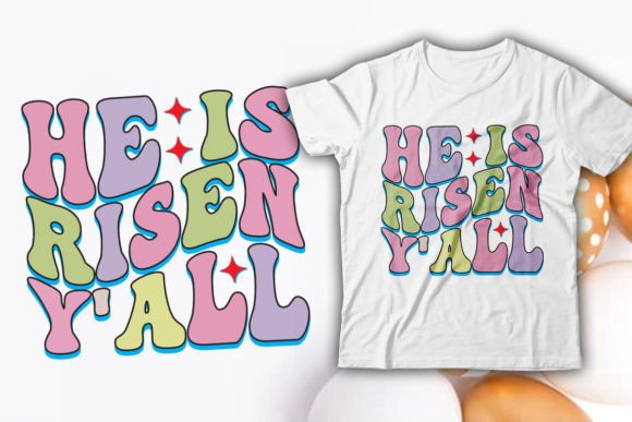 He Is Risen Y All Easter Retro Graphics