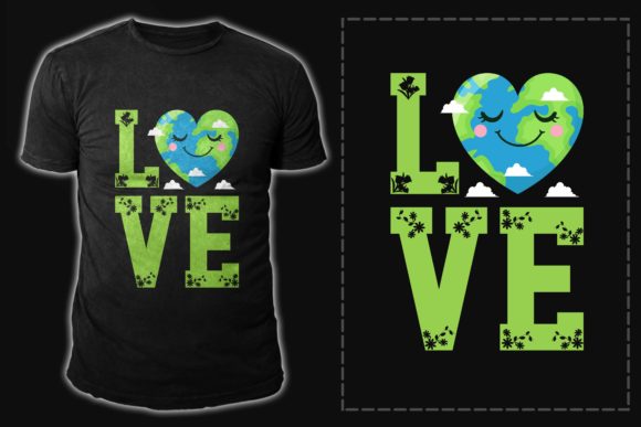 Love Earth Day T-Shirt Design Vector: Graphics for Purpose-Driven T-Shirt Designs