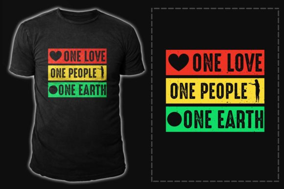 One Love Earth Day T-Shirt Design Vector Graphics