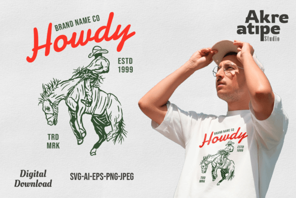 Rodeo Revival Retro Western Graphics for T-Shirt Designs
